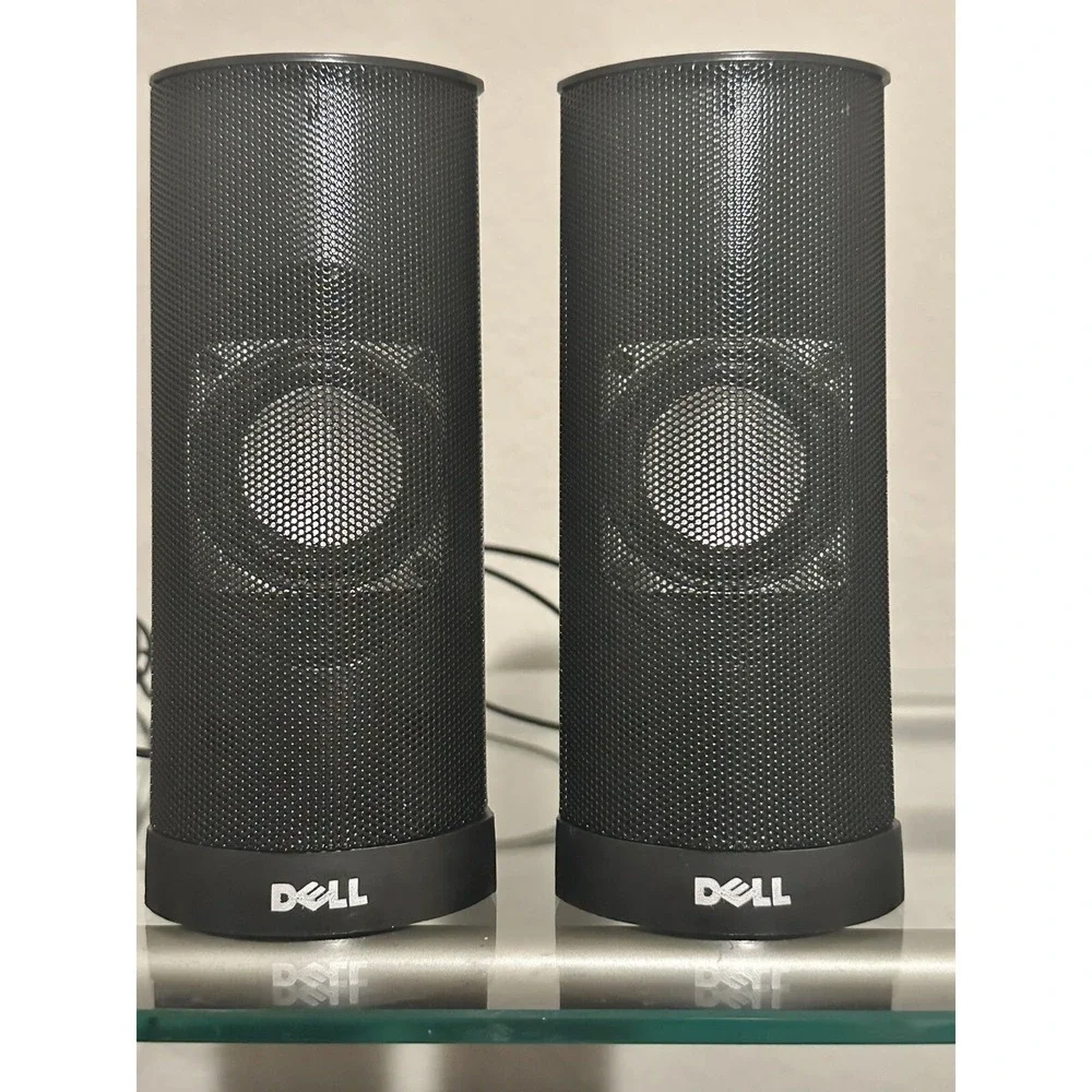 Dell AX210 USB Stereo Computer Speakers Black 0JM49V 3.5mm Audio Jack
